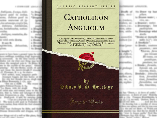 Catholicon Anglicum Book