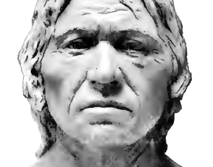 Head of a typical male Neanderthal