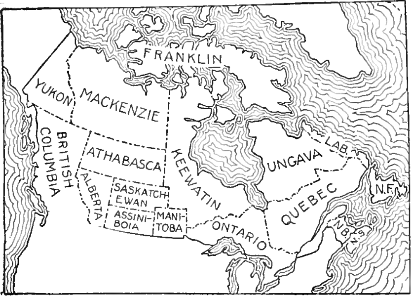 ap of Canada with Mackenzie region