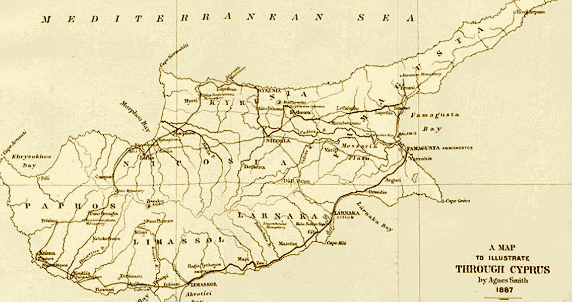 Map of Cyprus with Paphos