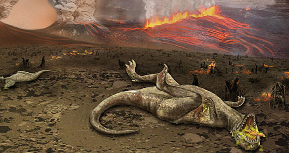 Dinosaurs at Deccan Traps Volcano