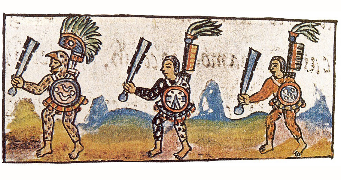 Aztec Warriors, as depicted in the Florentine Codex