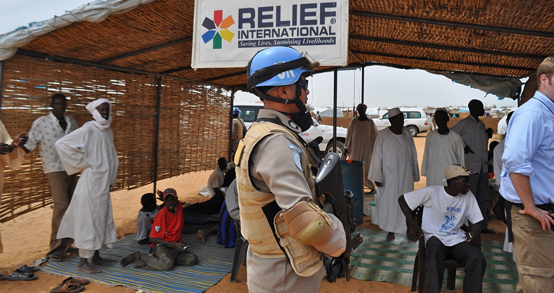 Humanitarian NGO Tent in Abu Shouk Camp