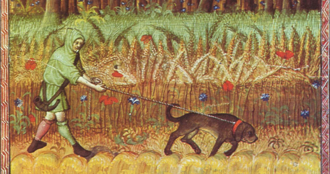 Livre de la Chasse, Szene, 15th Century painting