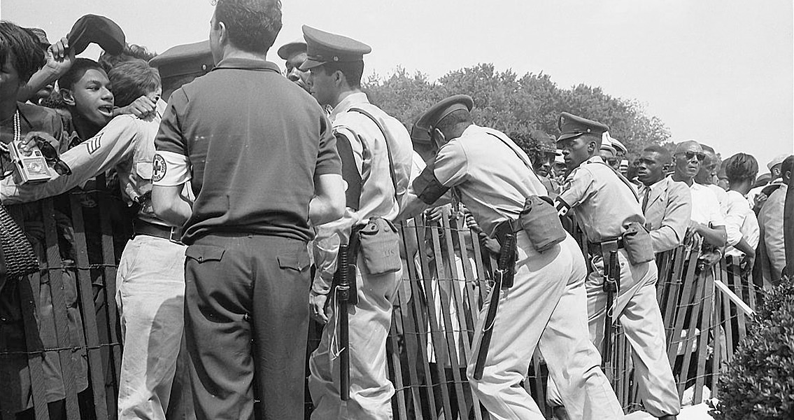 Police Line at Civil Rights March