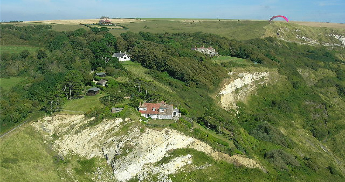 Aerial image of Ringstead Bay in Dorset