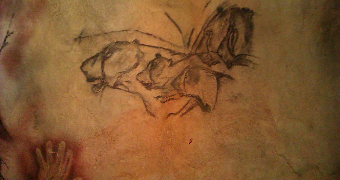 Cave painting of animals