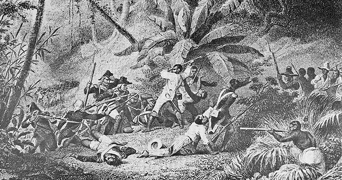 Leclerc's veterans storm Ravine-a-Couleuvre (Snake Gully) in 1802