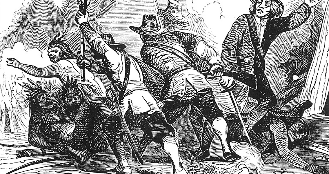 English Colonists Massacre a Pequot Village