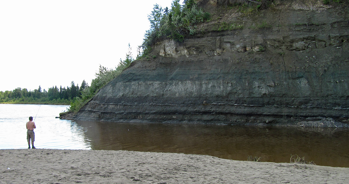 Birdman River Mouth, part of the Paskapoo Formation