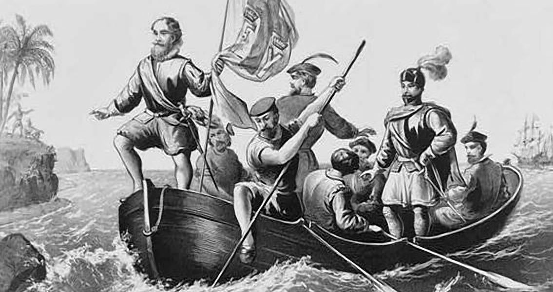 The landing of Columbus at San Salvador