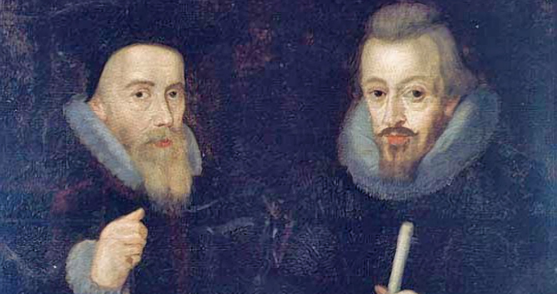 William Cecil, 1st Baron Burghley and Lord Treasurer with his son Robert Cecil, later 1st Earl of Salisbury