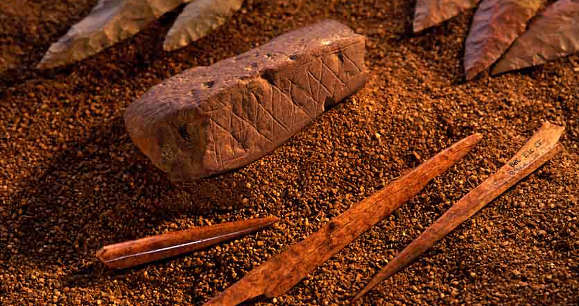 Artefacts in Blombos Cave