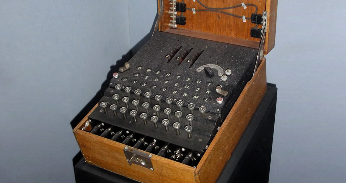 Enigma Machine at the Imperial War Museum