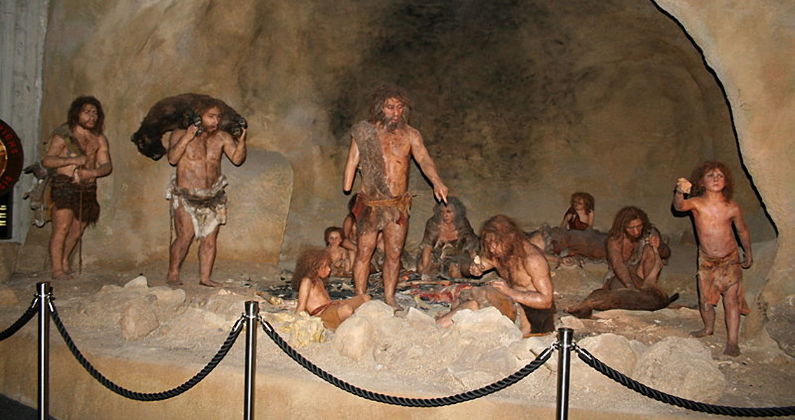 Display from the Neanderthal Museum in Krapina, Croatia