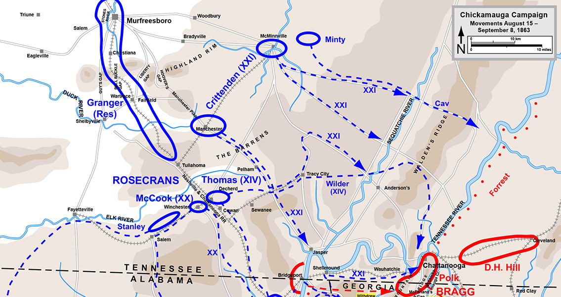 Map of the Chickamauga Campaign