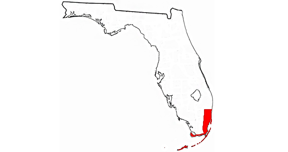 Territory of the Tequesta Tribe in the Sixteenth Century