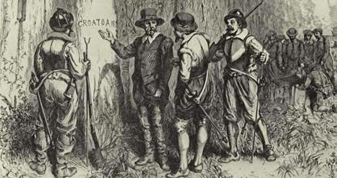 drawing of Roanoke colony