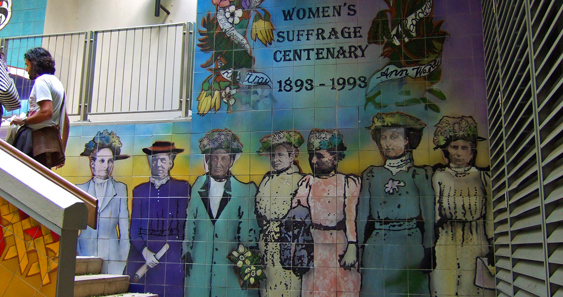 Mural to Women's suffrage movement in Auckland (2)