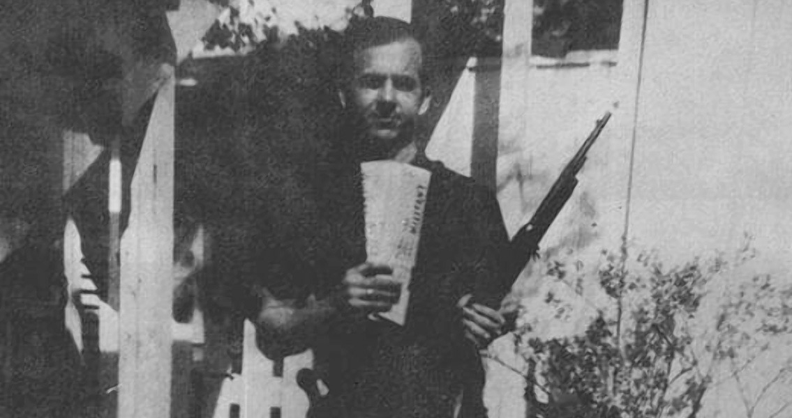 Lee Harvey Oswald Backyard Photo