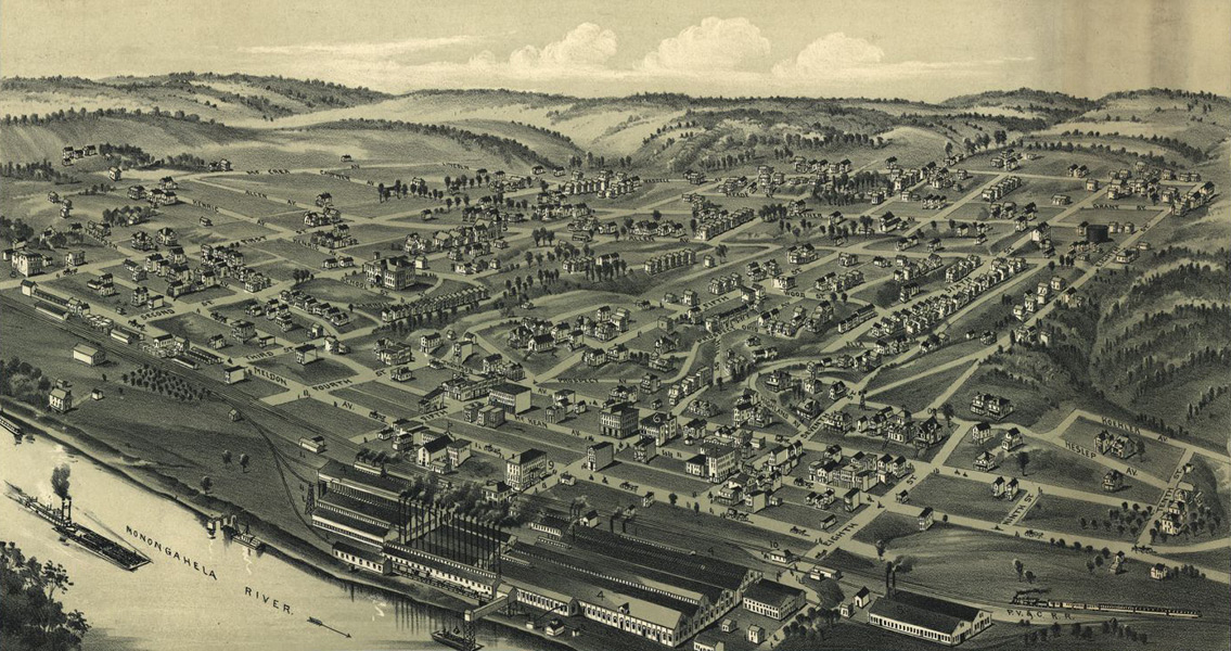 Map of Donora, PA