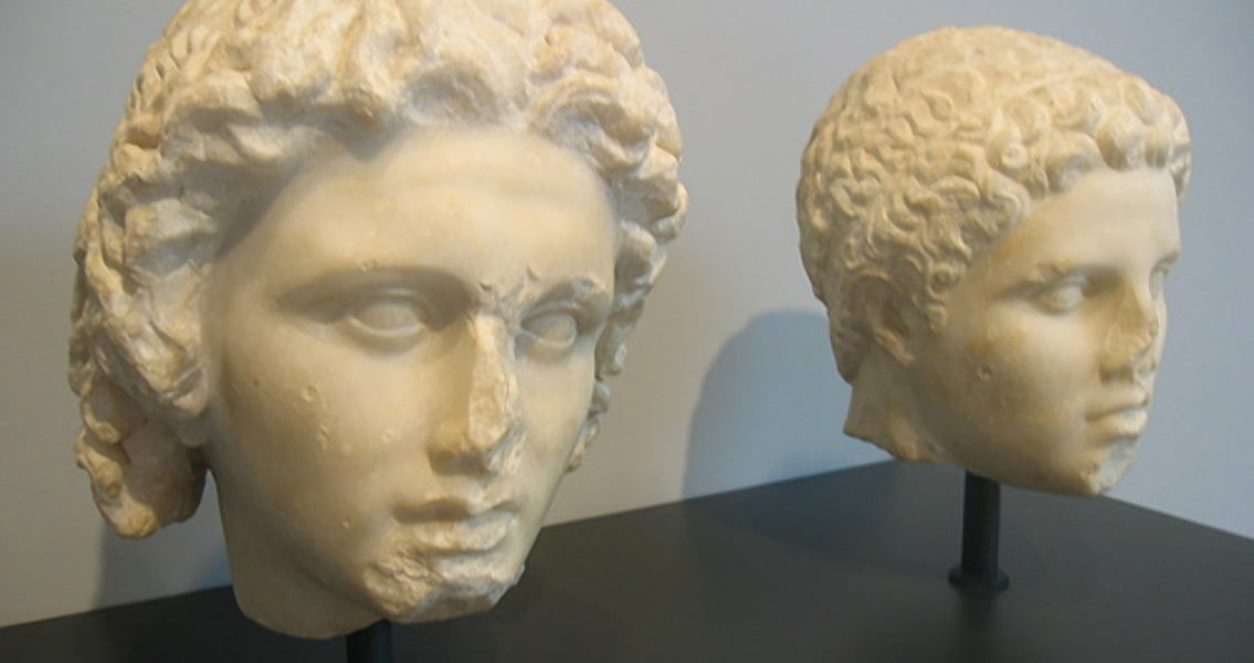 heads of Alexander the Great and Hephaestion