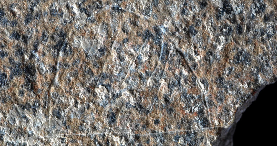 Engraved Schist Slab