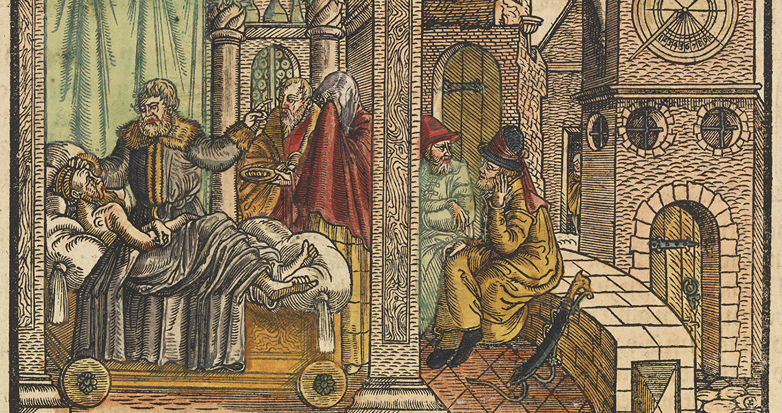 King Hezekiah on his sickbed