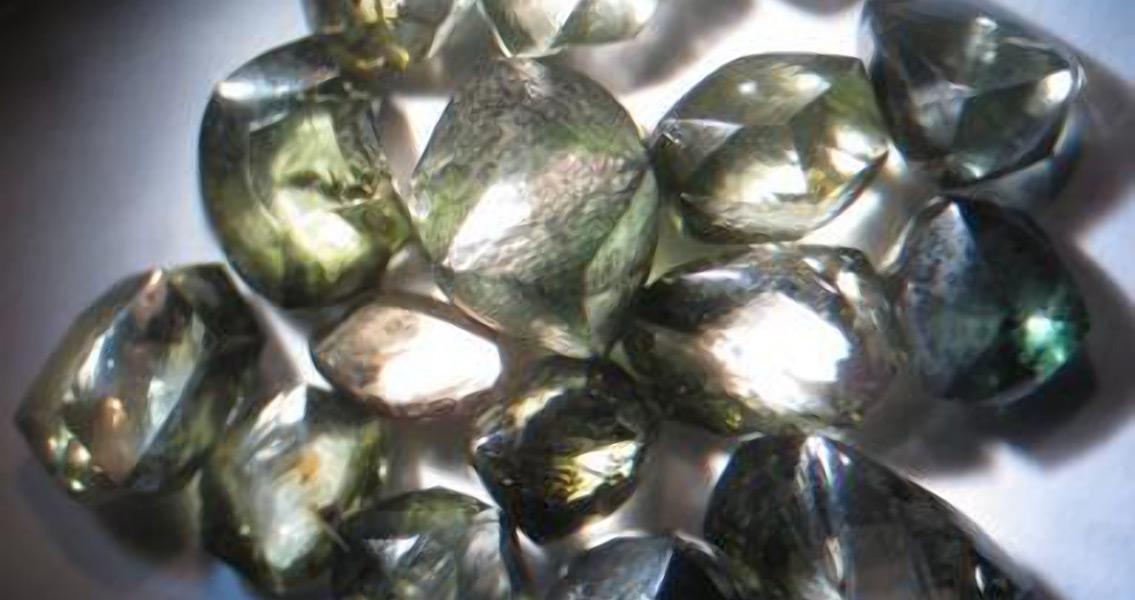 A cluster of witwatersand diamonds