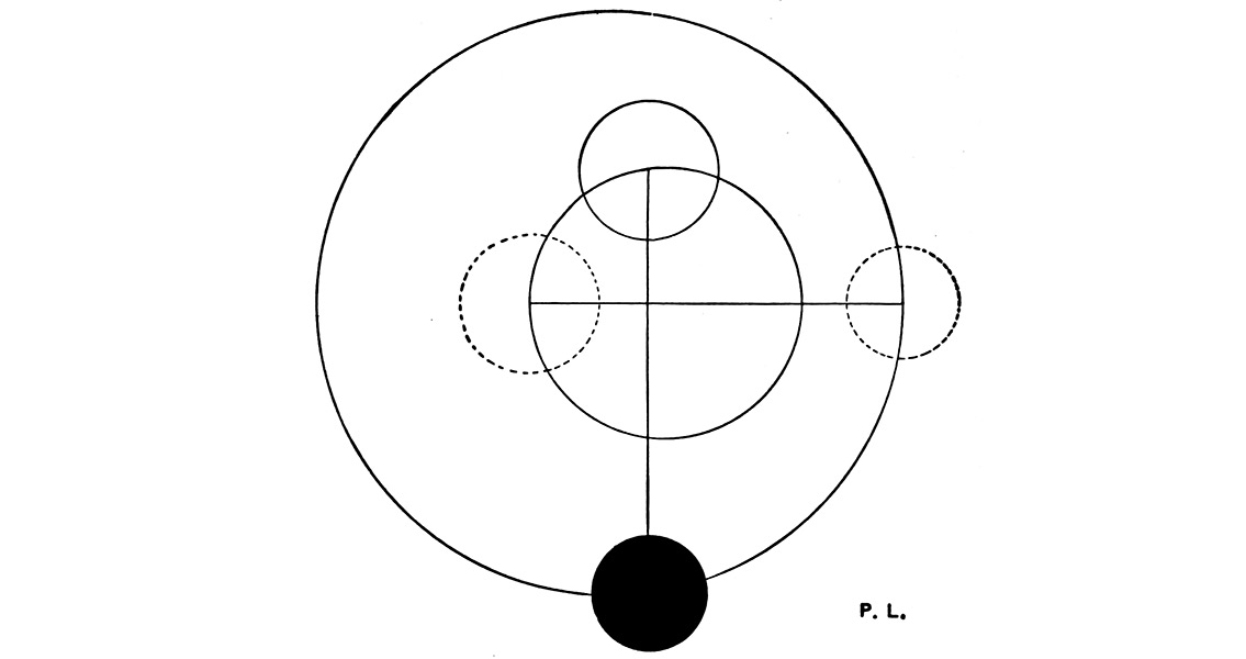 Algol and its dark companion as seen from above orbit