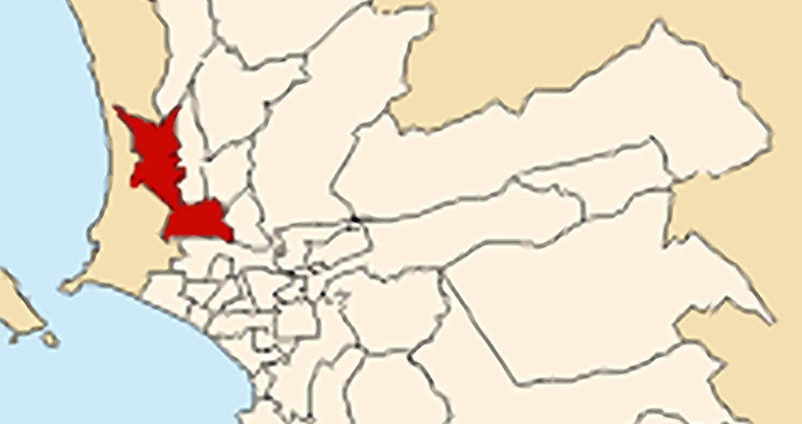 Map of Lima highlighting San Martin e Porres