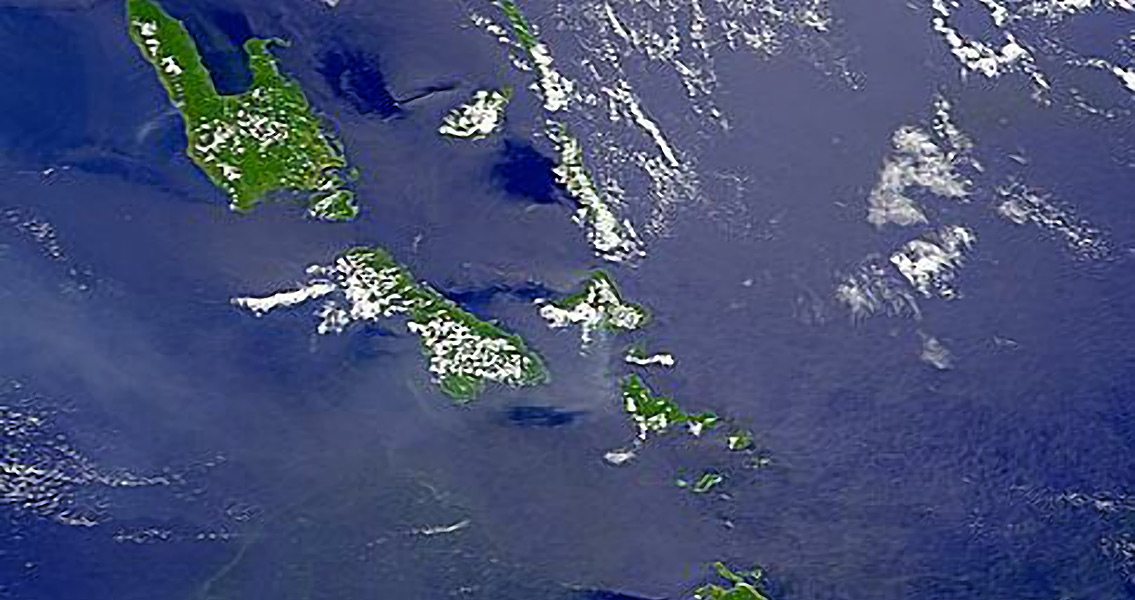 Satellite image of Vanuatu