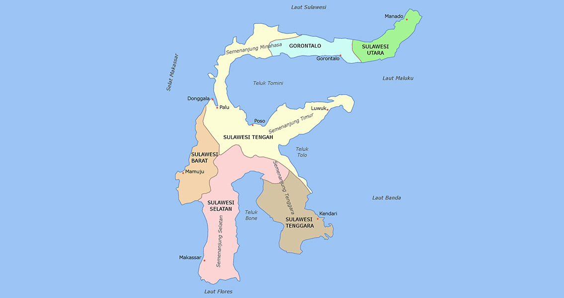 Sulawesi map