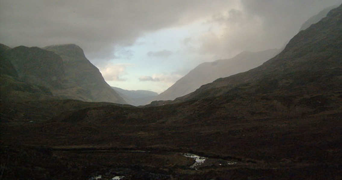 The pass of Glencoe in the Gloaming