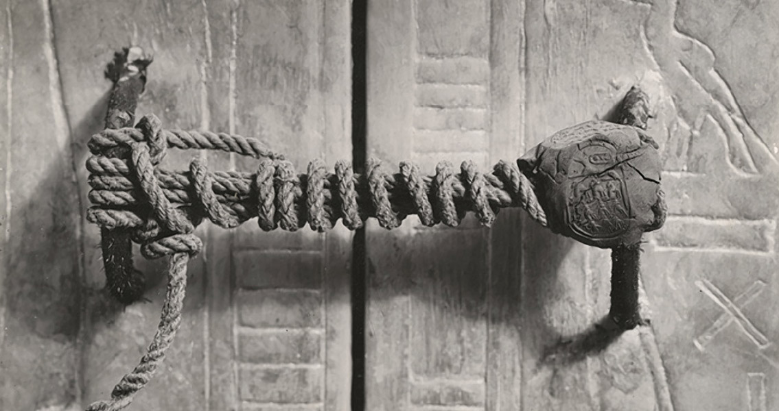 The unbroken seal on Tuts tomb