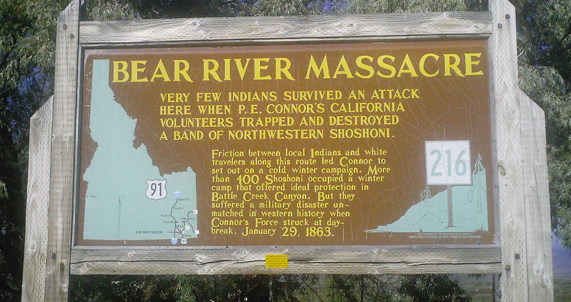 Bear River Massacre Sign