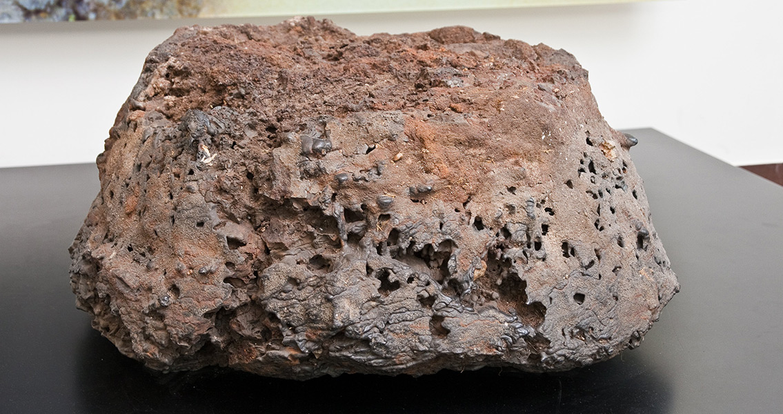Slag from iron ore melting