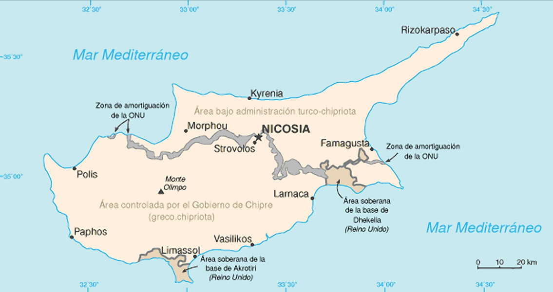 Map of Cyprus