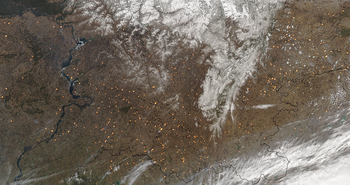 Agricultural Fires in Western Russia