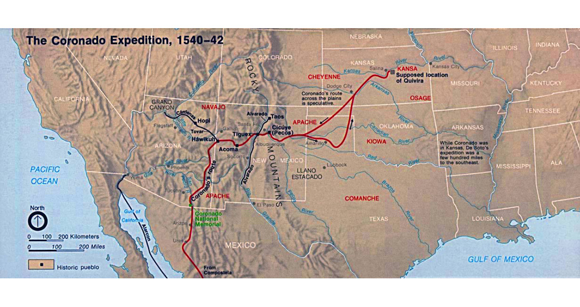 Map of Coronado's expedition (2)