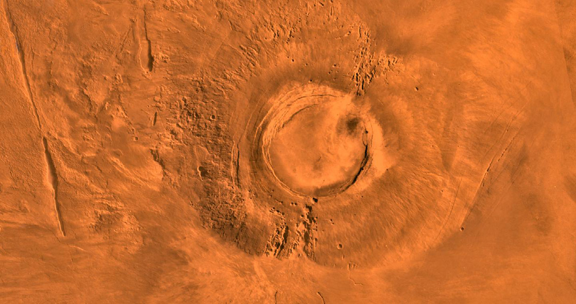 Massive Mars Volcano Last Active During Dinosaur Die-Off